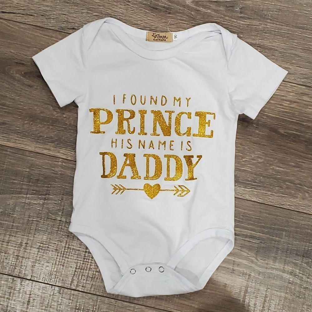 Baby girl personalized printed glitter onesie 2T